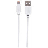 CABO ILYNK USB-A 0.5MT (M) PARA LIGHTNING (M) BRANCO MANHATTAN