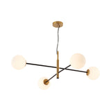 Lustre moderno de 4 lâmpadas G9 BV01-00110 BRY-S012R-4H-4xG9-OPL-PENDANT LIGHT