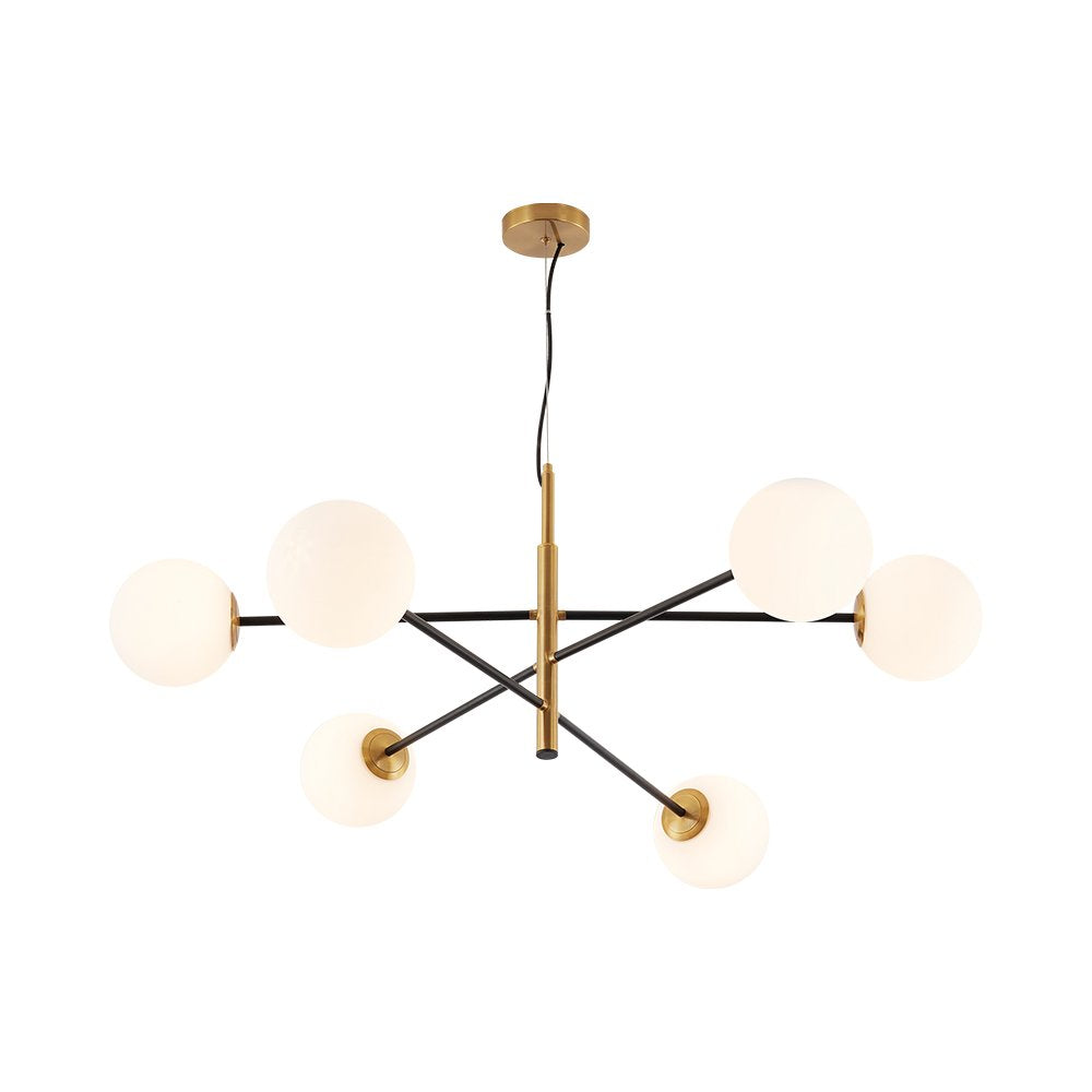 Lustre moderno 6 lâmpadas G9 BV01-00111 Braytron BRY-S012R-6H-6xG9-OPL-PENDANT LIGHT