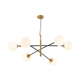 Lustre moderno 6 lâmpadas G9 BV01-00111 Braytron BRY-S012R-6H-6xG9-OPL-PENDANT LIGHT