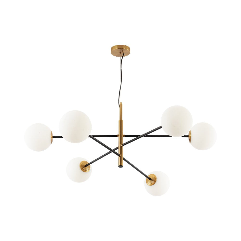 Lustre moderno 6 lâmpadas G9 BV01-00111 Braytron BRY-S012R-6H-6xG9-OPL-PENDANT LIGHT