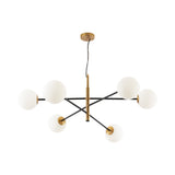 Lustre moderno 6 lâmpadas G9 BV01-00111 Braytron BRY-S012R-6H-6xG9-OPL-PENDANT LIGHT