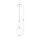 Lâmpada de pêndulo 1 G9 BV01-00060 Braytron BRY-S006R-1H-1xG9-OPL-GLD-PENDANT LIGHT