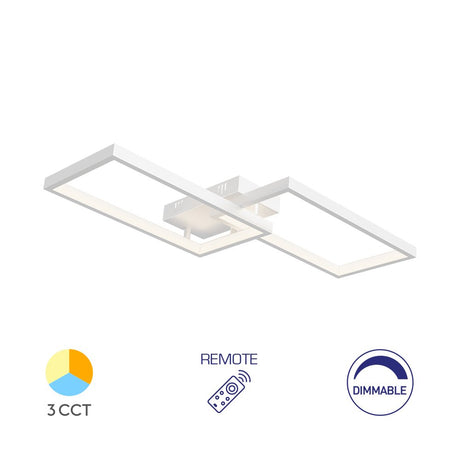 BRY-NELA-SS1-RND-WHT-40W-RMT-IP20-CEILING LIGHT