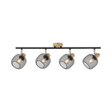 Lâmpada de teto vintage 4 lâmpadas E14 BV03-00013 Braytron BRY-W001C-4H-3xE14-WDN-PENDANT LIGHT