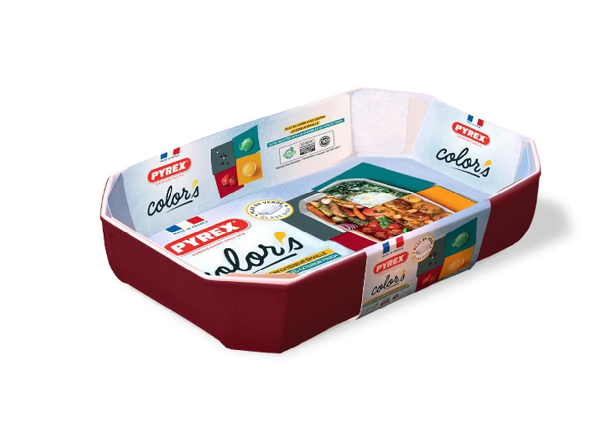 PYREX TRAVESSA PARA FORNO 33x22 VERMELHA - 295B005/7145