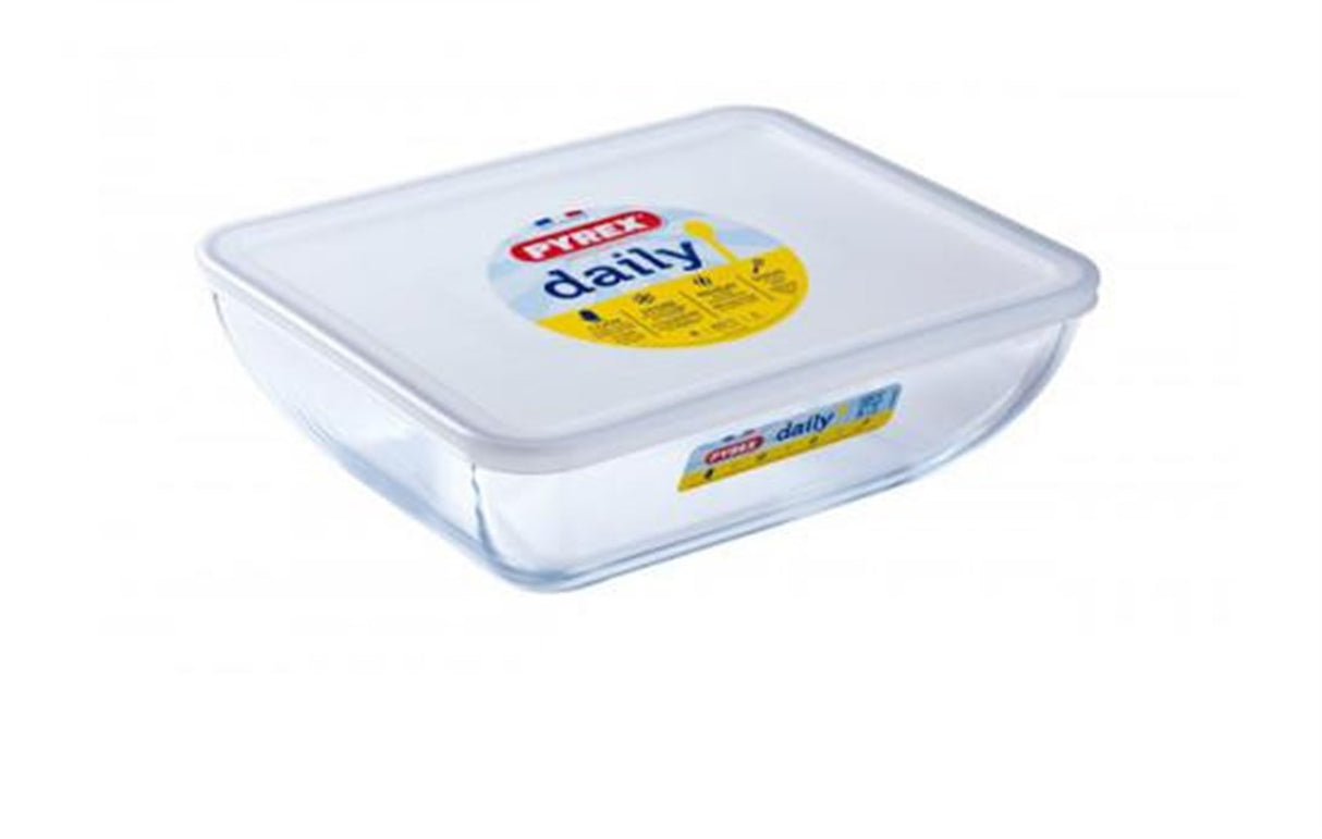 PYREX TRAVESSA DE VIDRO - ASSADEIRA DAILY COM TAMPA 2L 25CM - 343P000/3046