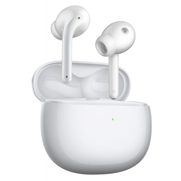 AURICULARES SEM FIO XIAOMI BUDS 3 BLUETOOTH TWS COM MICROFONE NOISE-CANCELLING BRANCO BRILHANTE