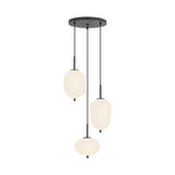 Suspensão 3 lâmpadas E14 BV01-00106 Braytron BRY-S011R-3H-3xE14-OPL-PENDANT LIGHT