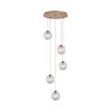 BRY-S002R-5H-5xG9-GLD-PENDANT LIGHT