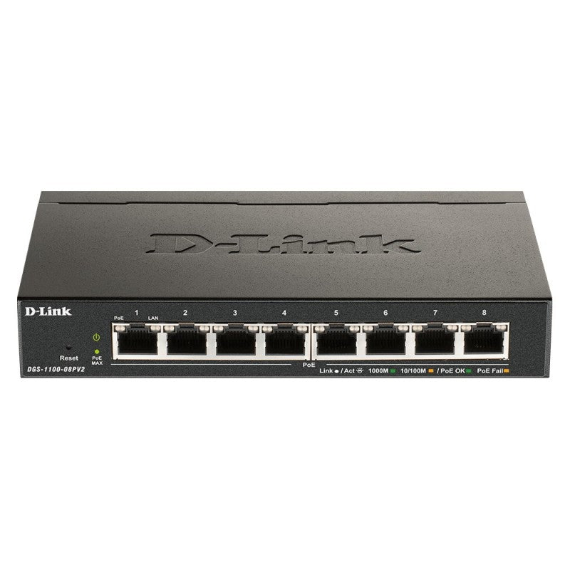 SWITCH 8 DLINK SMART 10/100/1000 POE 64W POWER BUDGET