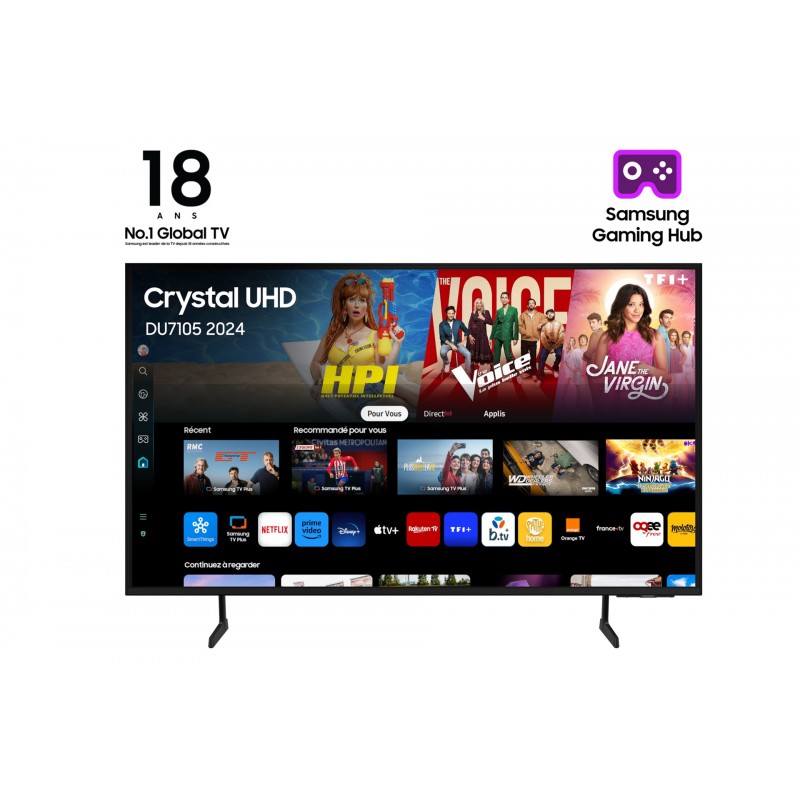 TV 75' LED SAMSUNG DU7105 UHD 4K SMART TV