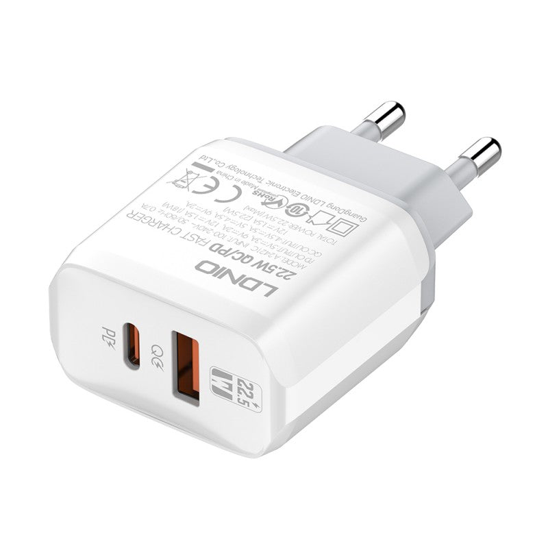 CARREGADOR LDNIO 22,5 W USB-C PARA LIGHTNING CARREGADOR RÁPIDO